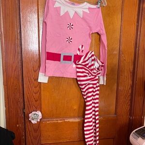 Old Navy Pink and Red Candy Cane Costume Set